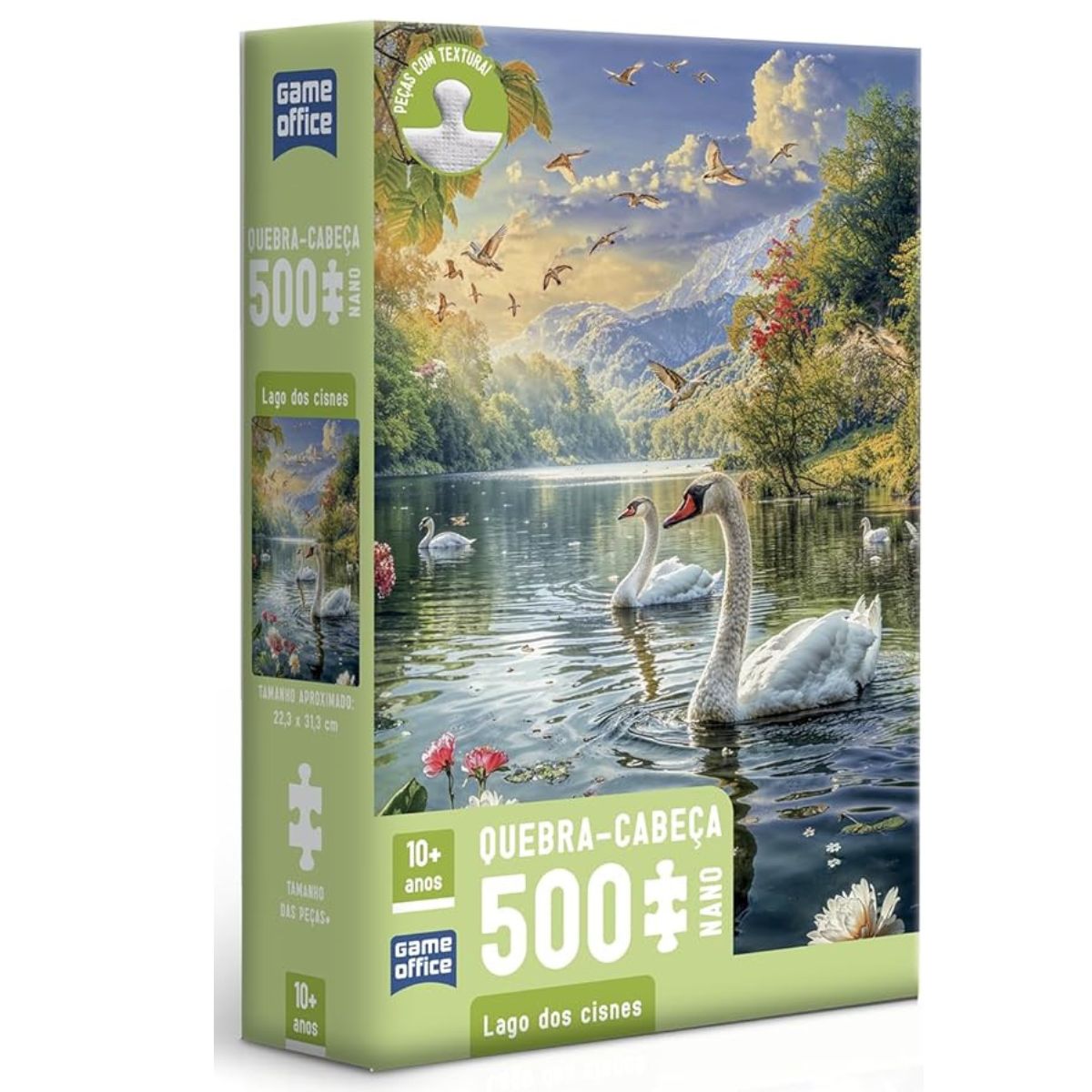 Quebra Cabeça Lago Dos Cisnes / 500 Peças Nano - Toyster Quebra Cabeça Lago Dos Cisnes / 500 Peças Nano - Toyster